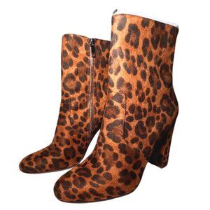 STEVE MADDEN Leopard Editor Ankle Boot Size 6.5